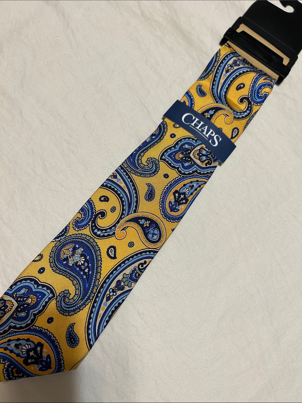 Chaps Yellow and Blue Paisley Necktie